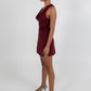 Flossie Mini Dress - Burgundy