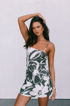 Isola Dress - Natural/Charcoal Floral