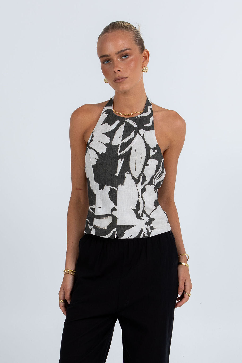 Fresco Halter Top Florique Print