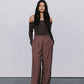 Kahlea Off-Shoulder Bodysuit - Chocolate Brown Knit