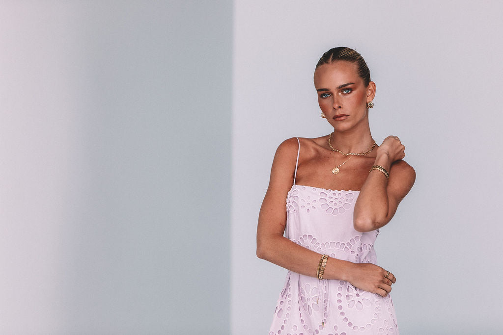 Olara Maxi Dress Lilac Sicily Lace