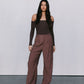 Kahlea Off-Shoulder Bodysuit - Chocolate Brown Knit