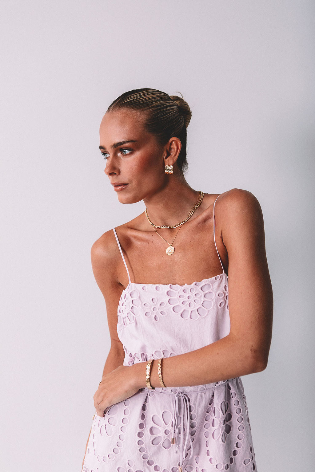Olara Maxi Dress Lilac Sicily Lace