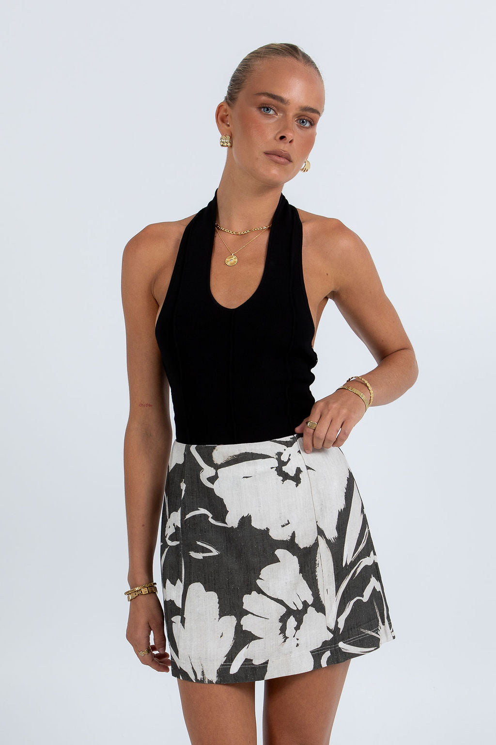 Jove Halter Top Black