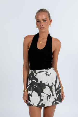 Aprire Mini Skirt Florique Print