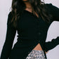 Drew Mini Skirt - Light Leopard Print Denim