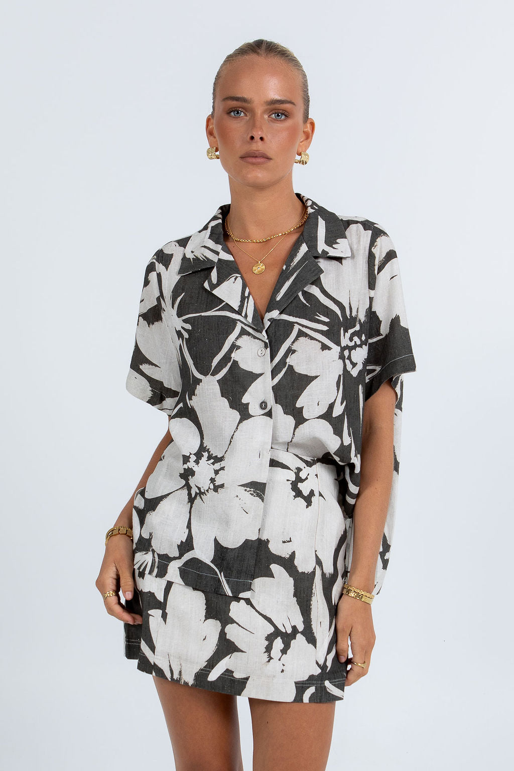 Aprire Mini Skirt Florique Print