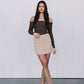 Kahlea Off-Shoulder Bodysuit - Chocolate Brown Knit