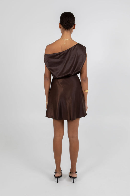 Jae Mini Dress - Chocolate Brown