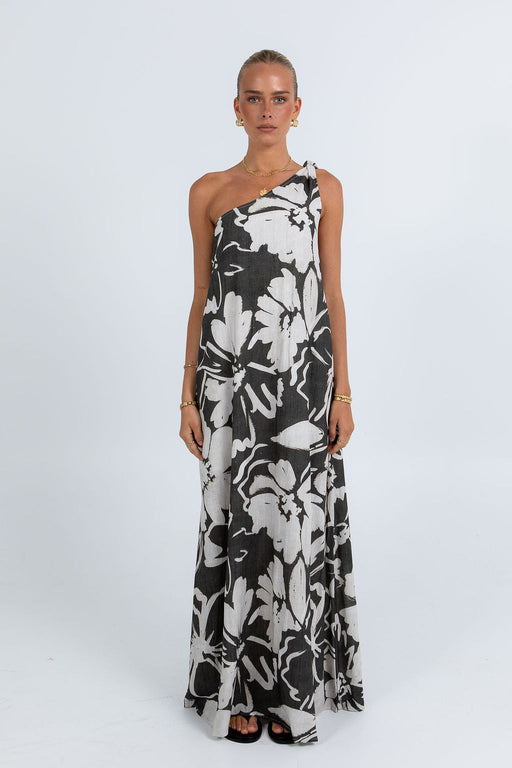 Rilassato Dress - Natural/Charcoal Floral