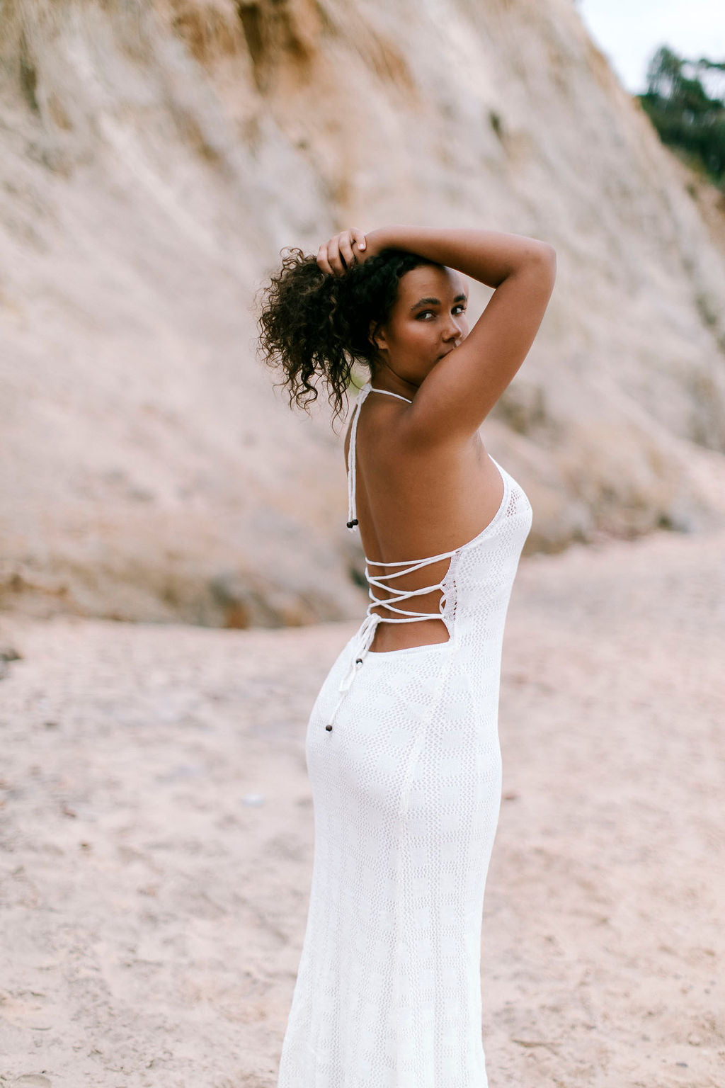 Laurah Dress Ivory Crochet