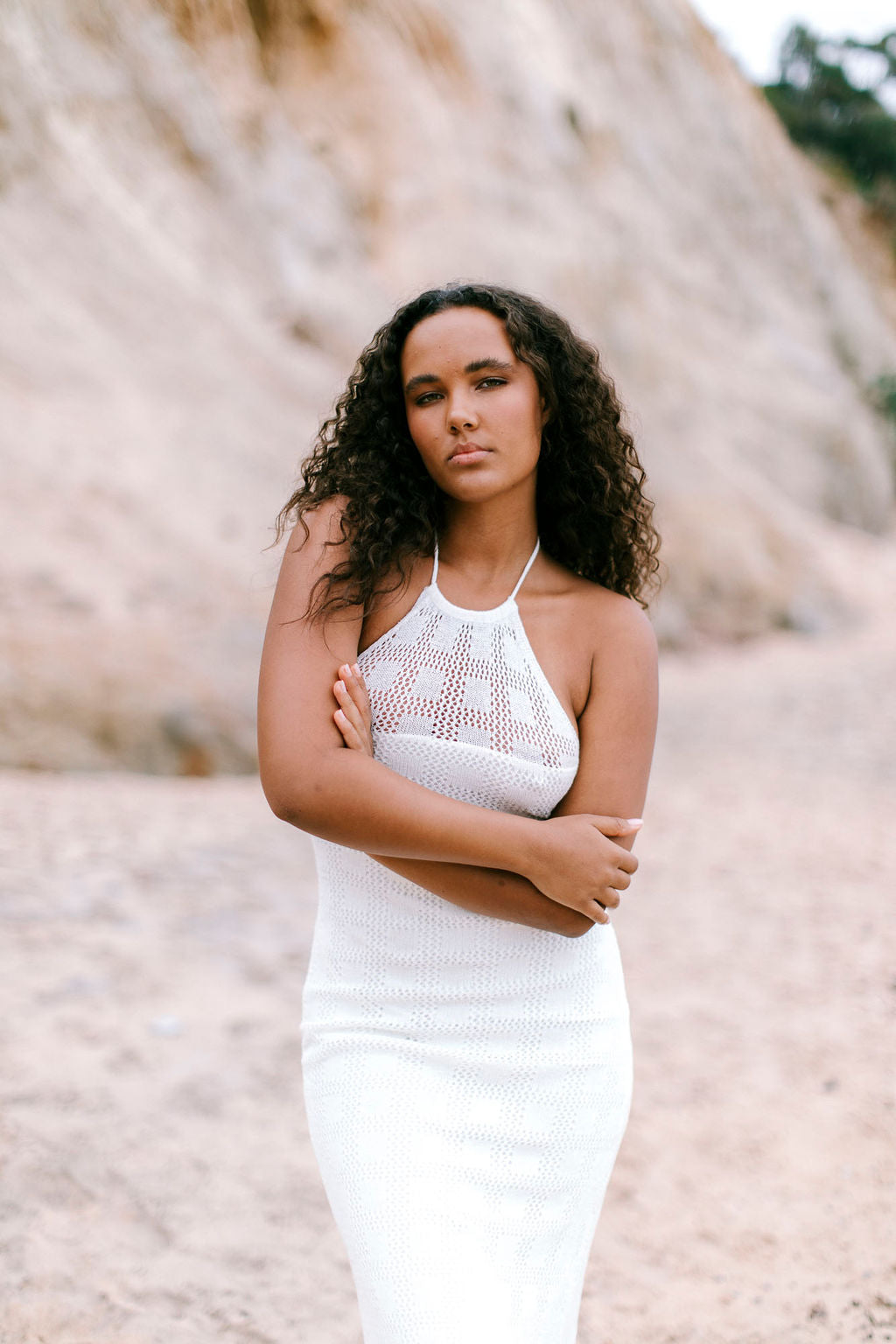 Laurah Dress Ivory Crochet