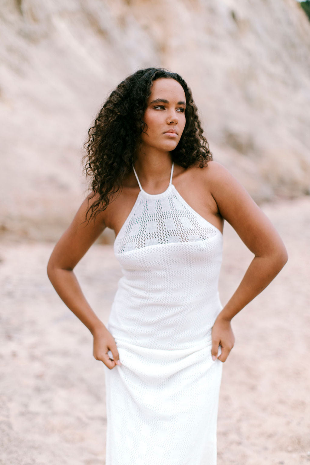 Laurah Dress Ivory Crochet