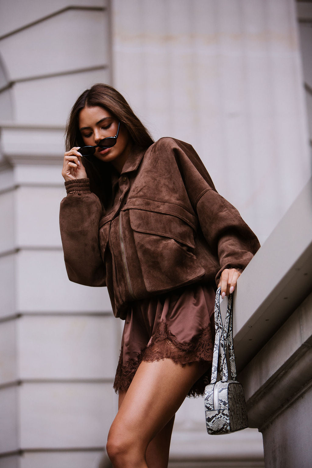 Aliyah Bomber Jacket Chocolate