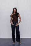 Qatie Top - Espresso Brown