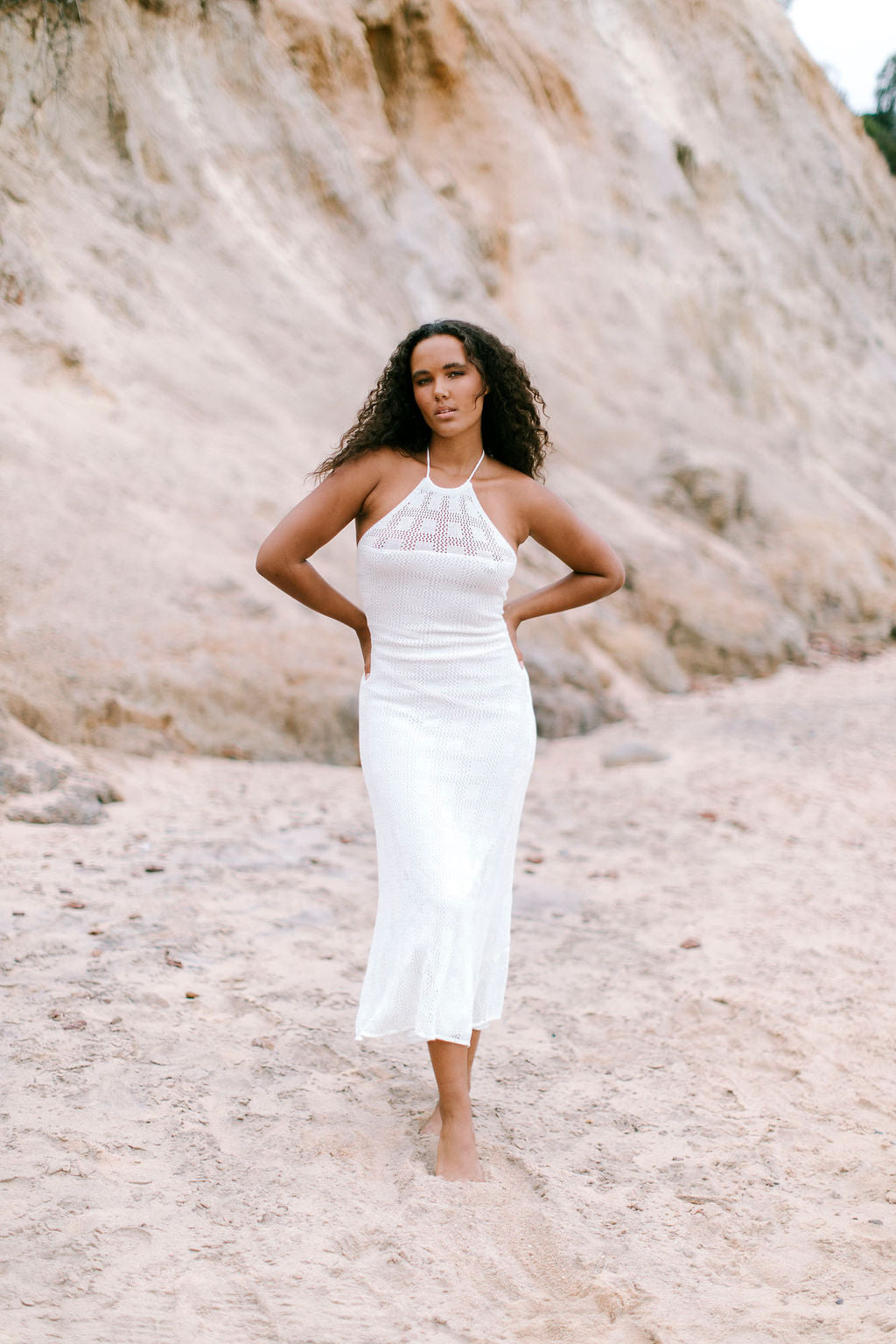 Laurah Dress Ivory Crochet