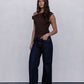 Qatie Top - Espresso Brown