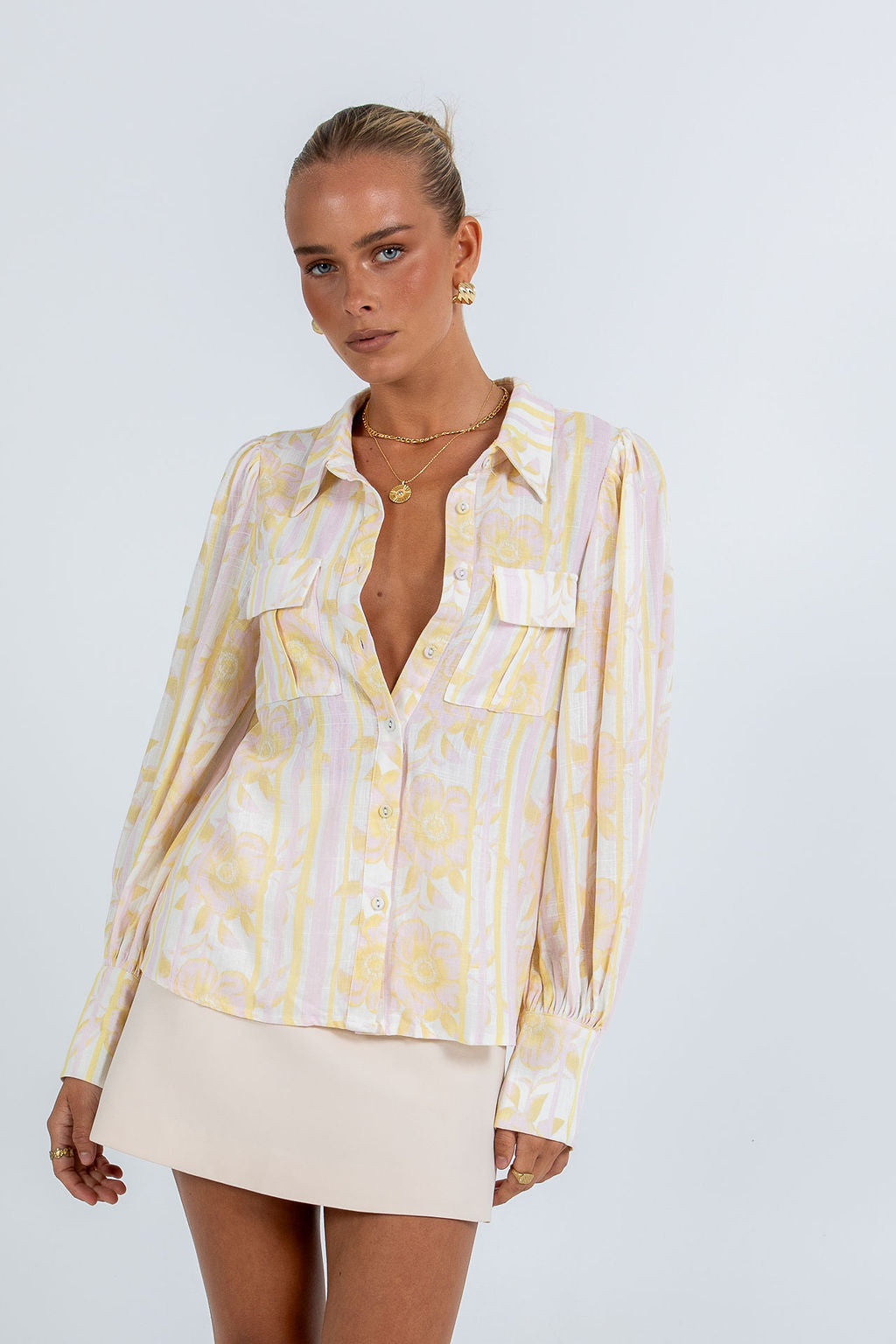 Bailee Shirt Lemon Floral