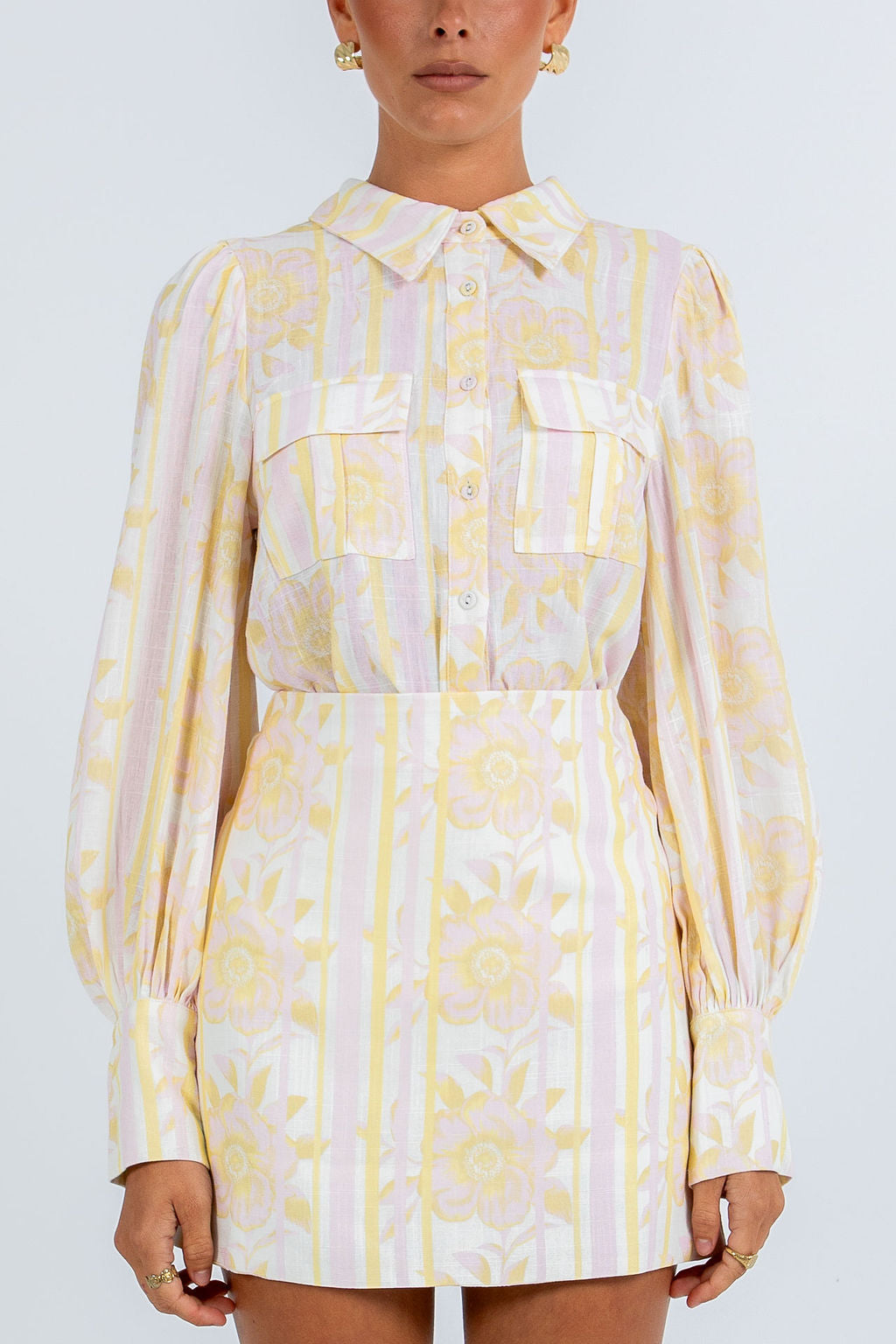 Urissa Mini Skirt Lemon Floral