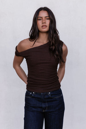 Qatie Top - Espresso Brown