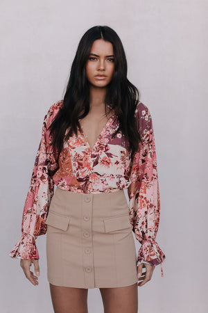 Haider Mini Skirt - Beige