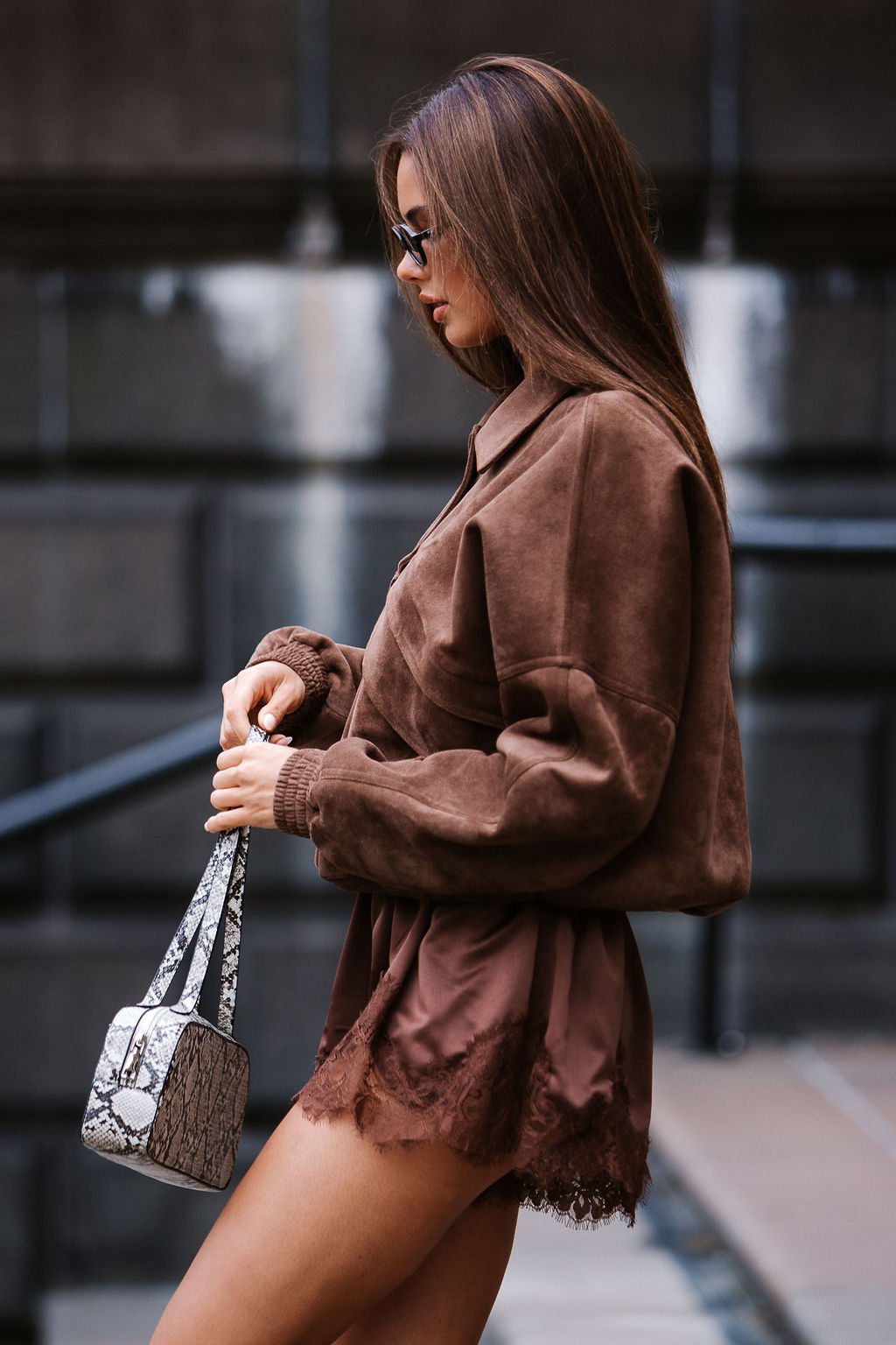 Aliyah Bomber Jacket Chocolate