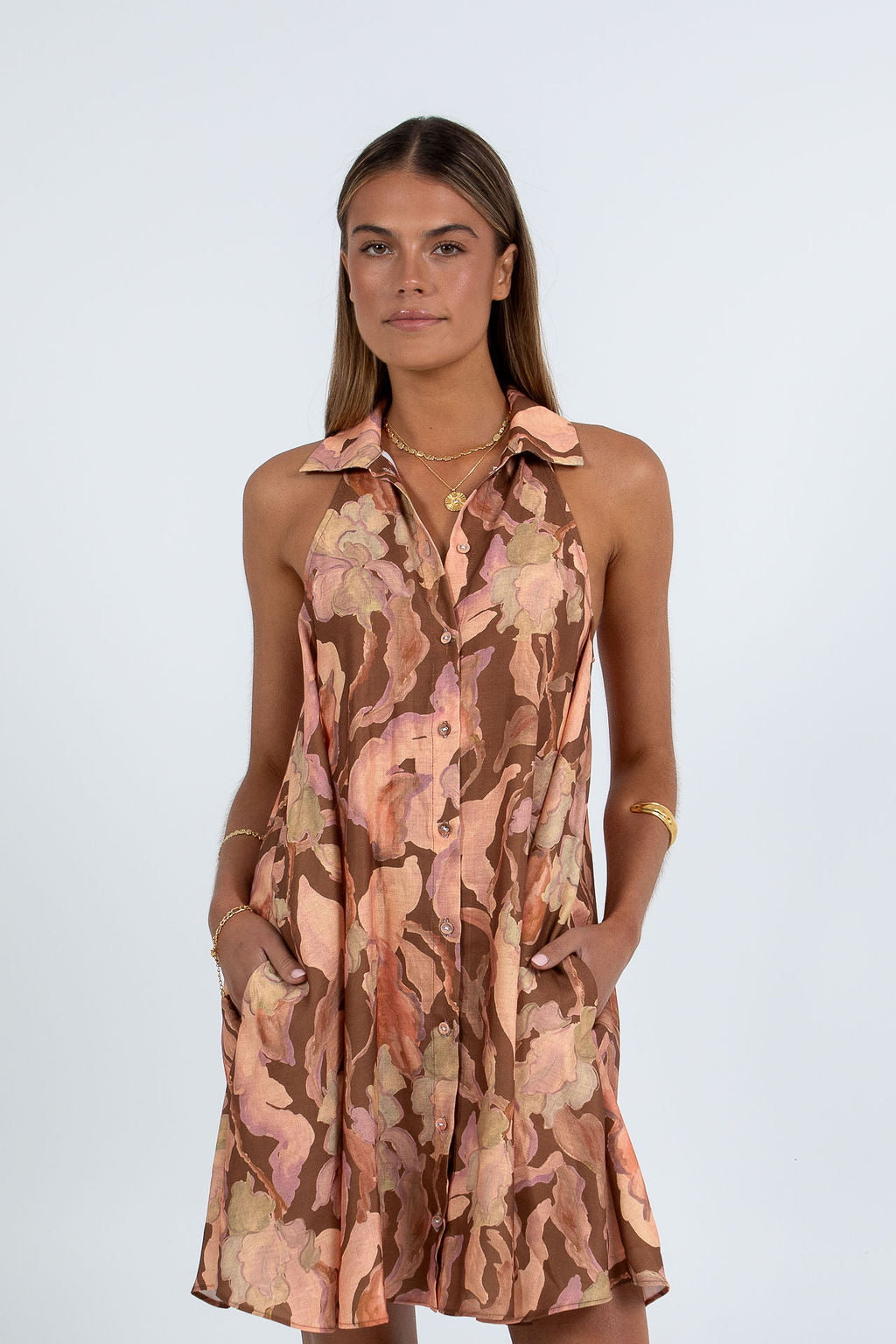 COMING SOON - Xali Swing Mini Dress - Daydream Print