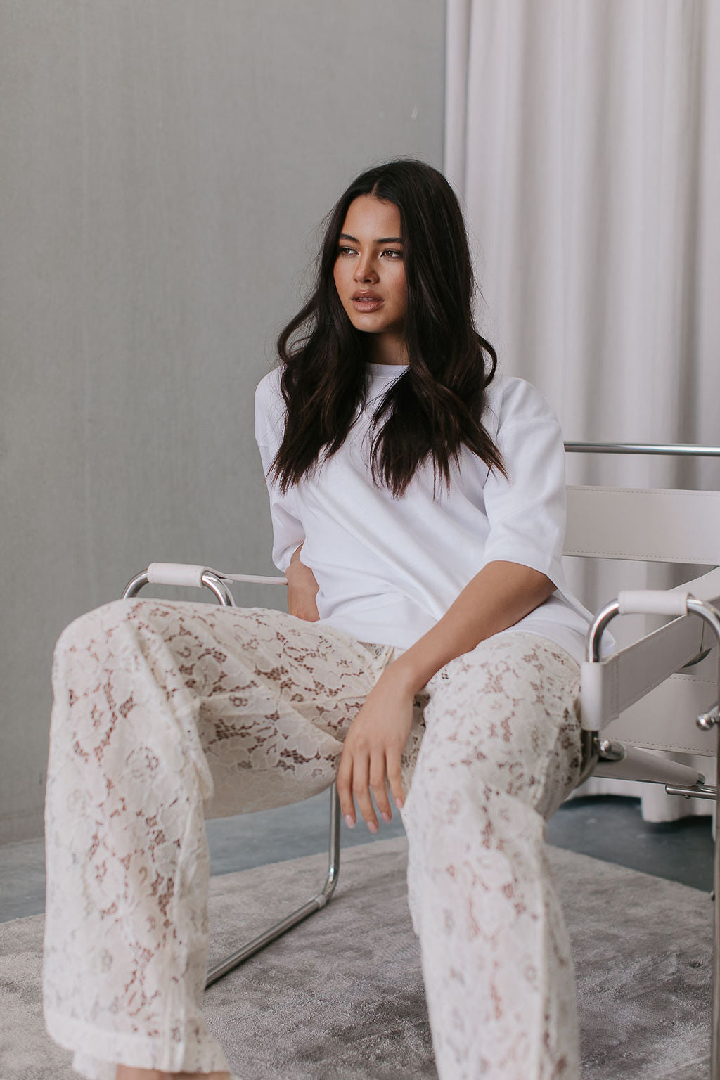 Ilsuo Pants Cream Lace