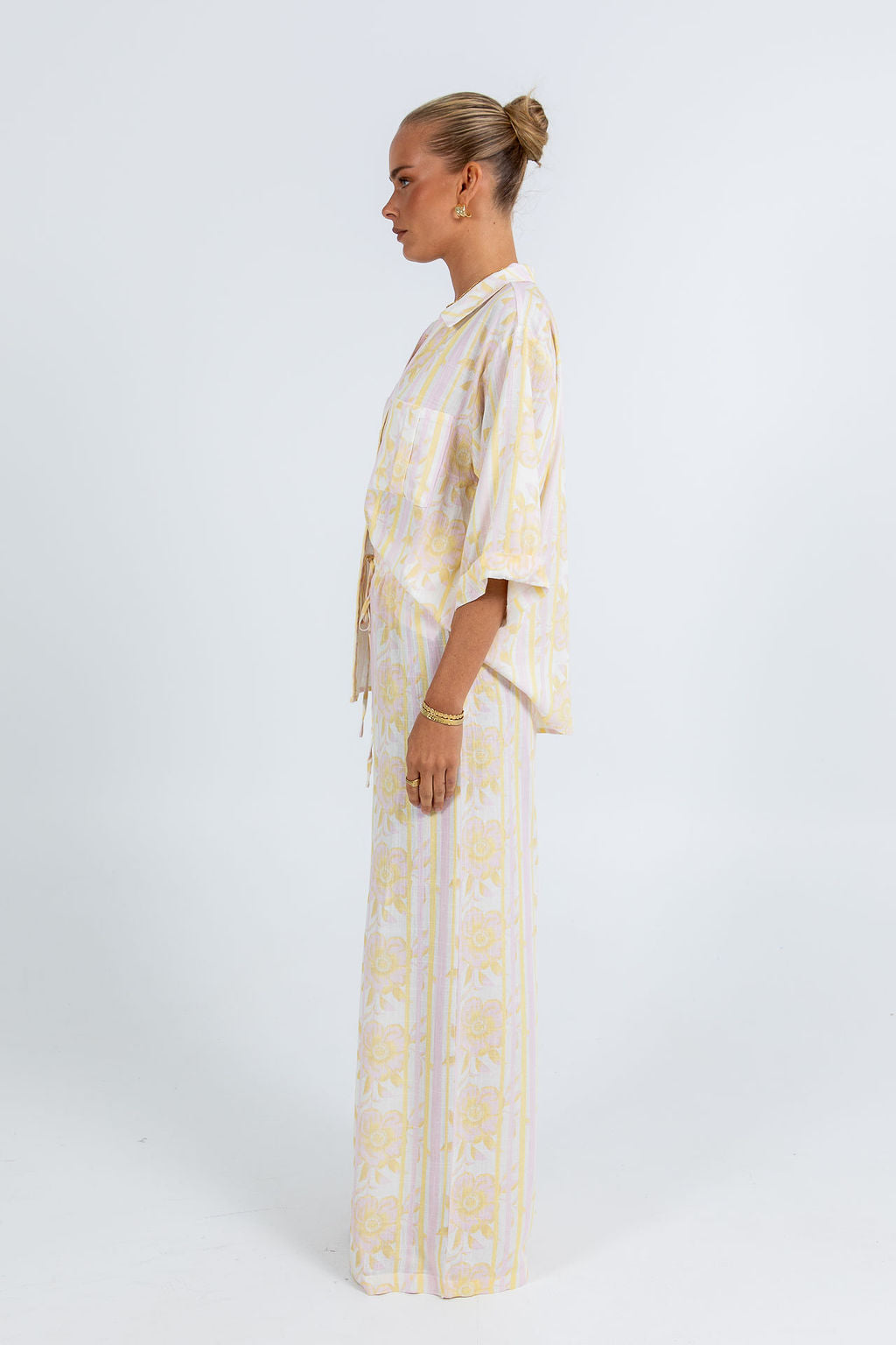 Delia Set - Lemon/Pink Floral