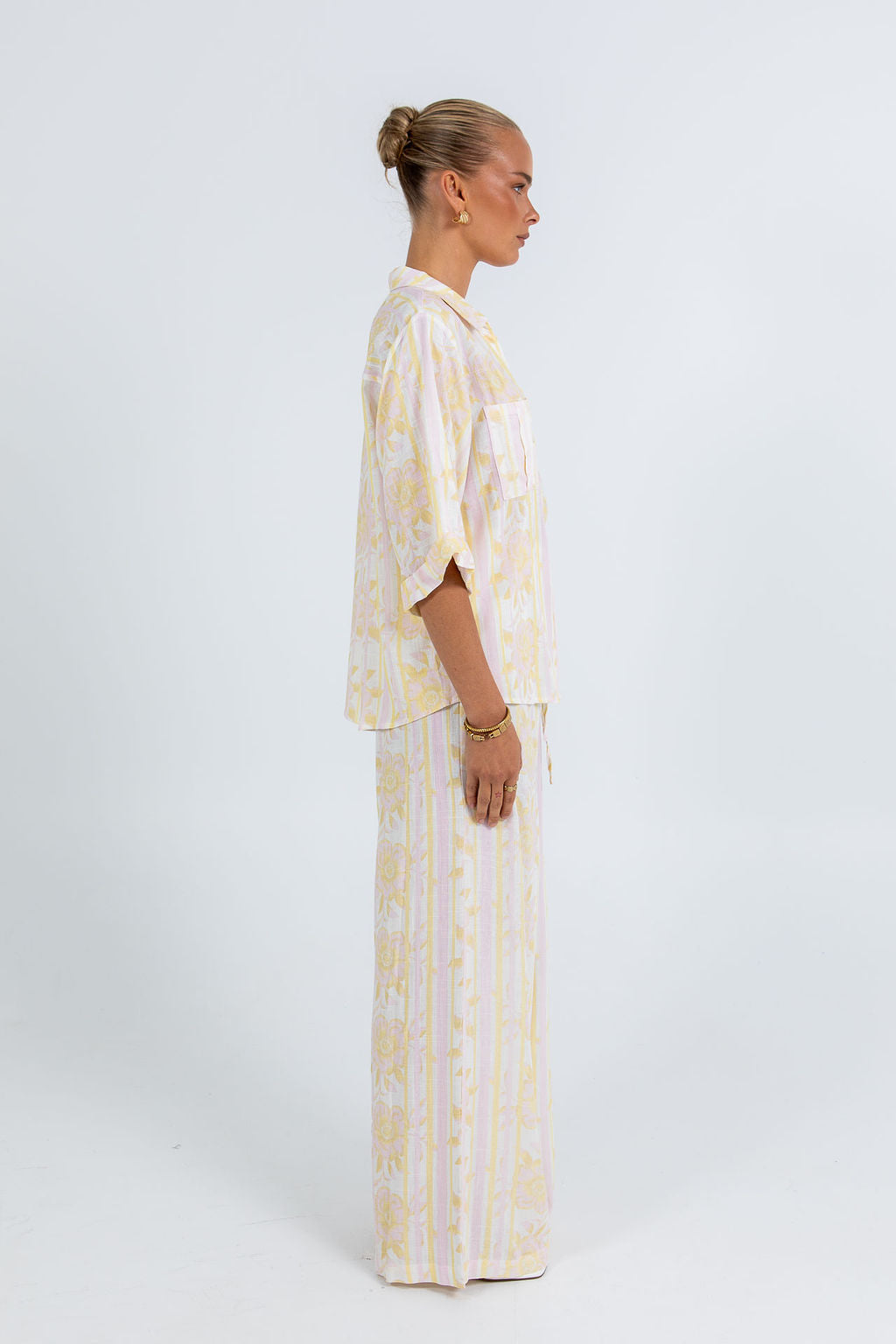 Delia Set - Lemon/Pink Floral