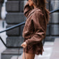Aliyah Bomber Jacket Chocolate