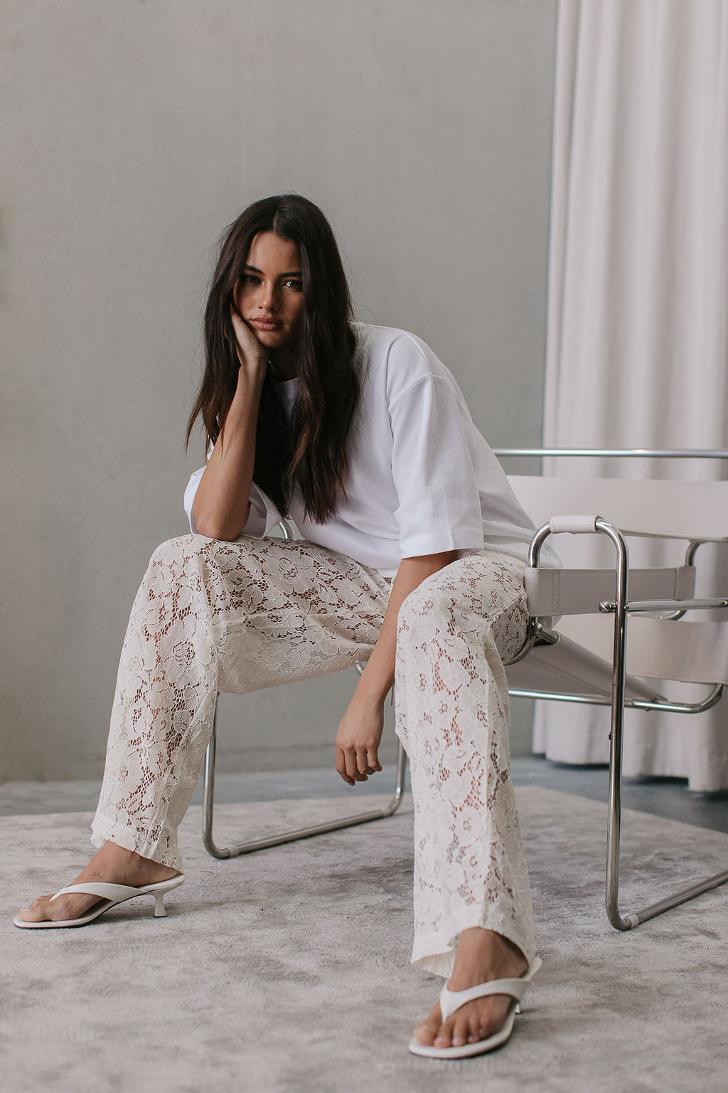 Ilsuo Pants Cream Lace