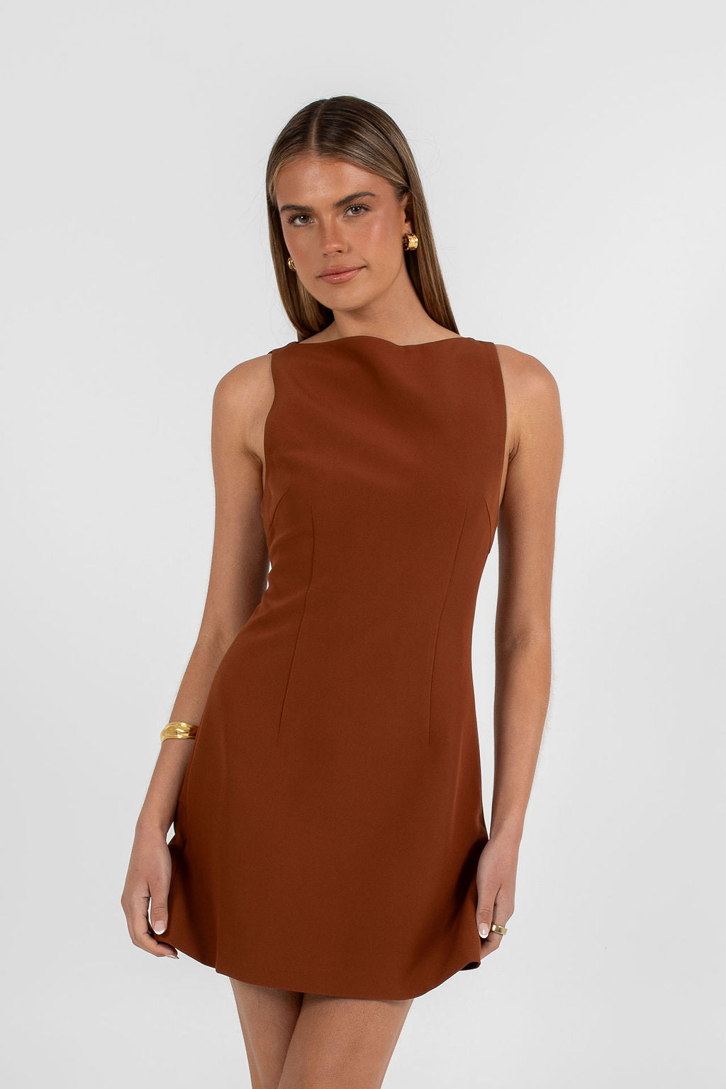 Natalia Mini Dress Brown