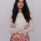 Stacey Long-sleeve Top - Bone Mesh