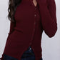 Brianna Knit Long-sleeve Top - Burgundy