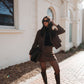Jetta Mini Skirt - Chocolate Brown Suede Look
