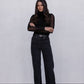 Dakitah Long-sleeve Top - Black Mesh