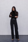 Dakitah Long-sleeve Top - Black Mesh