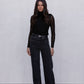 Dakitah Long-sleeve Top - Black Mesh