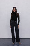 Dakitah Long-sleeve Top - Black Mesh