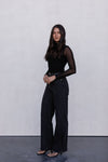 Dakitah Long-sleeve Top - Black Mesh