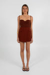 Azrah Mini Skirt - Chocolate Brown