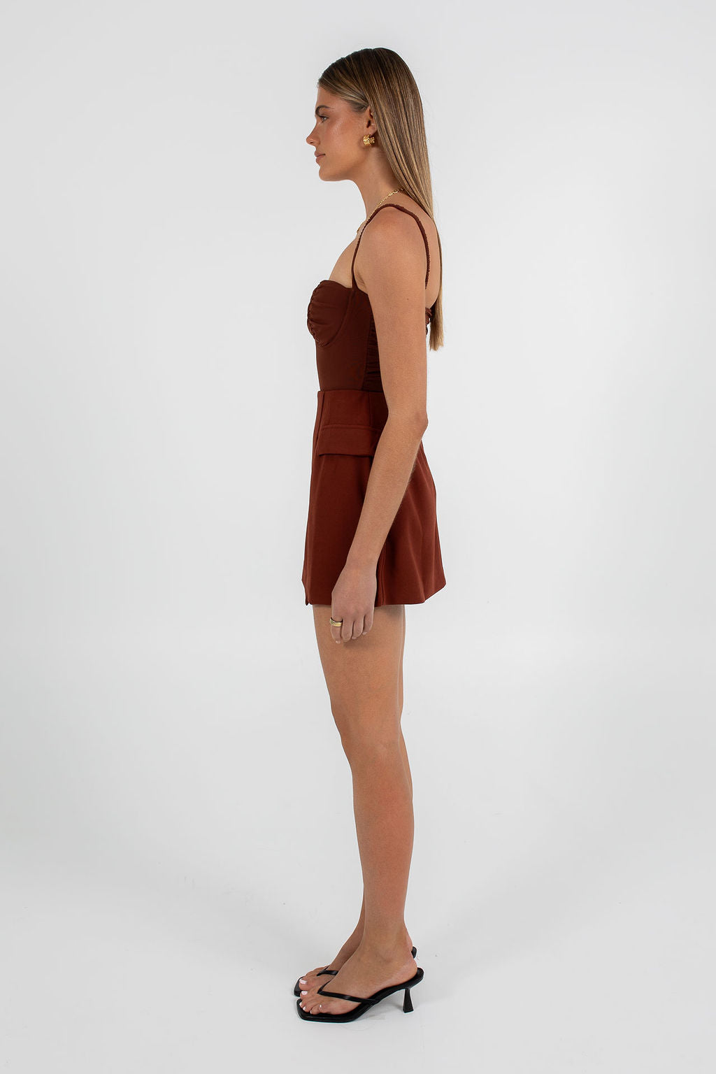 Pip Bodysuit - Chocolate Brown Mesh