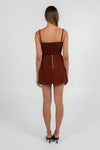 Azrah Mini Skirt - Chocolate Brown
