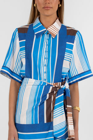 COMING SOON - Ioannina Mini Skirt - Paros Stripe