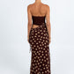 Bessina Maxi Dress - Chocolate/Mocha Polka Dot