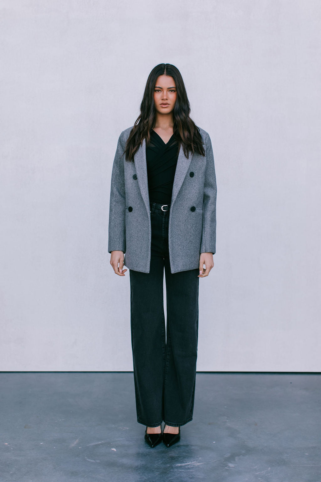 Mila Blazer Charcoal