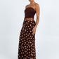 Bessina Maxi Dress - Chocolate/Mocha Polka Dot