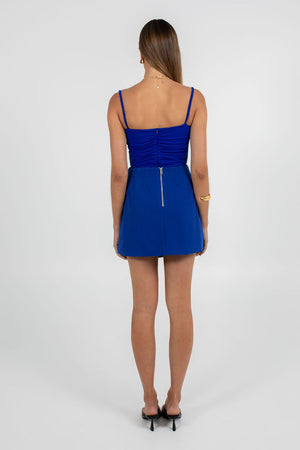 Azrah Mini Skirt - Cobalt Blue