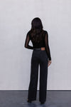 Dakitah Long-sleeve Top - Black Mesh